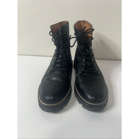 Madewell Citywalk Lugsole Lace-Up Boot in Black Leather Sz 9 - Picture 6 of 9